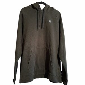 Under Armour Rival Fleece Dark Green Hoodie